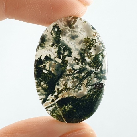 Moss agate cabochon 33x22 mm no 330