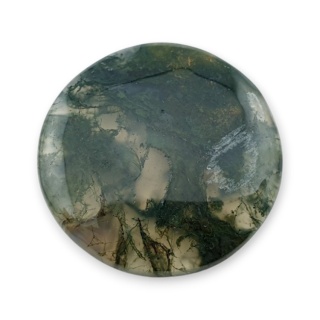 Moss agate cabochon fi 24x mm no 526