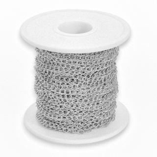 Łańcuszek przedłużkowy skręcany stal szlachetna 4,0x3,0x0,6 mm 0,5 m