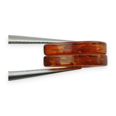 Baltic amber flat teardrop pair 11x8 mm no 248