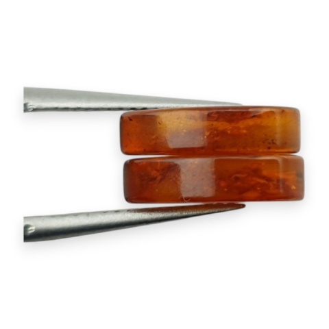 Bursztyn bałtycki płaska łezka para 11x8 mm nr 252