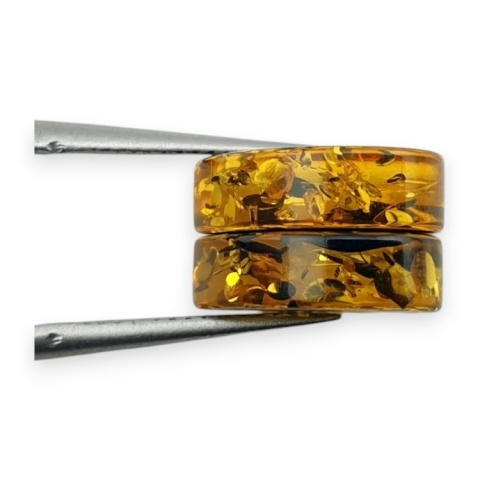 Bursztyn bałtycki płaska łezka para 12x9 mm nr 230