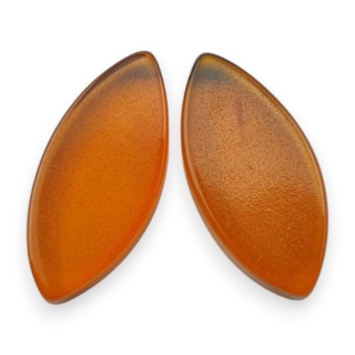 Baltic amber flat marquise pair 17x8 mm no 212