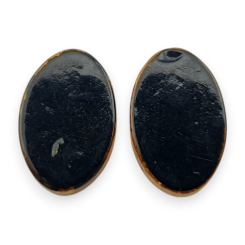 Bursztyn bałtycki płaski owal para 12x8 mm nr 190