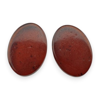 Baltic amber flat oval pair 14x10 mm no 195