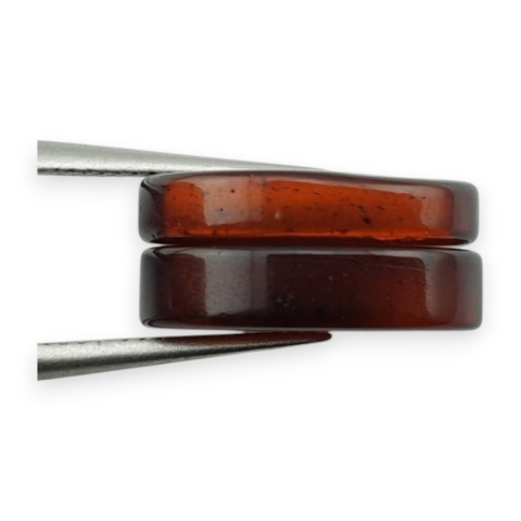 Bursztyn bałtycki płaski owal para 14x10 mm nr 195