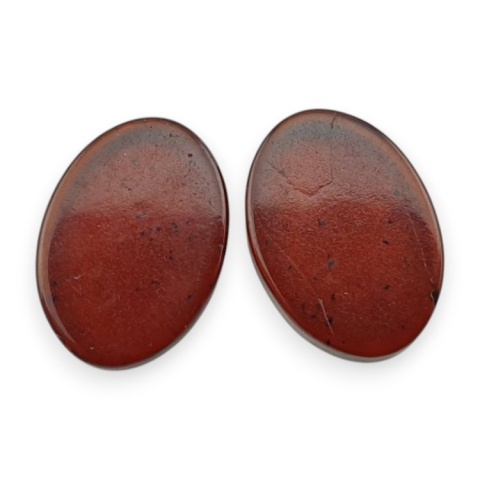 Bursztyn bałtycki płaski owal para 14x10 mm nr 195