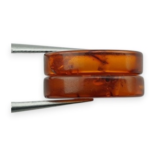 Bursztyn bałtycki płaski owal para 16x12 mm nr 199