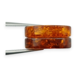 Bursztyn bałtycki płaski owal para 16x12 mm nr 201