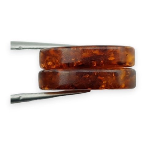 Bursztyn bałtycki płaski owal para 18x13 mm nr 203