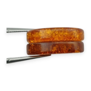 Bursztyn bałtycki płaski owal para 18x13 mm nr 204
