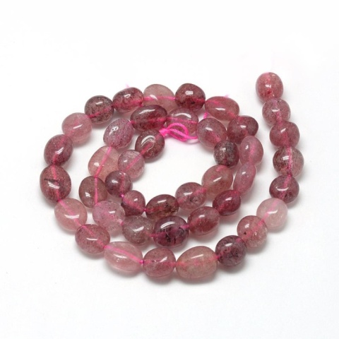 Strawberry quartz lump smooth 7-15 mm string