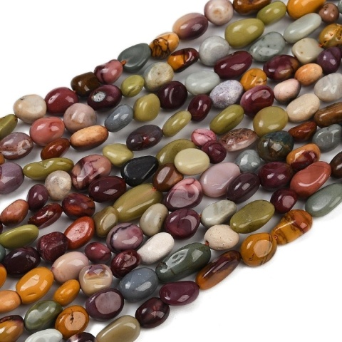 Agate alashan lump smooth 6-11 mm string