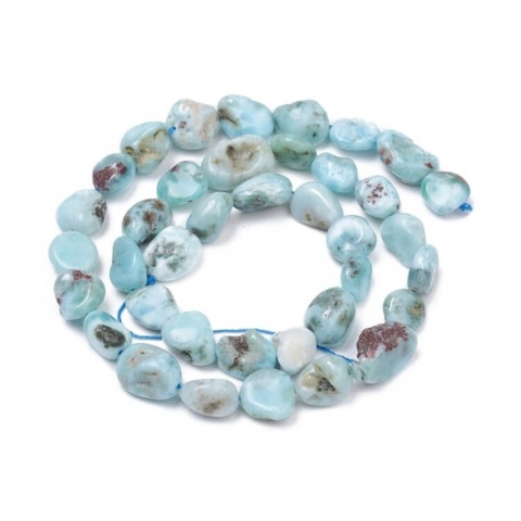 Larimar bryłka gładka 8-10 mm sznur