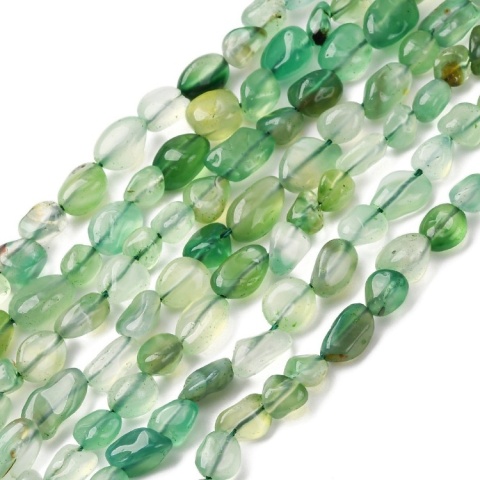 Onyx green lump smooth 6-10 mm string