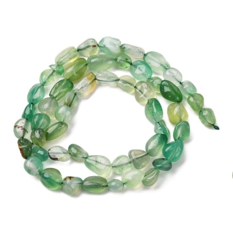 Onyx green lump smooth 6-10 mm string