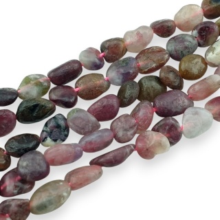 Turmalin różowy bryłka gładka 6-10 mm sznur