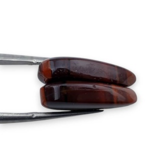 Jaspis czerwony para kaboszonów z dziurką 20x10 mm nr P850