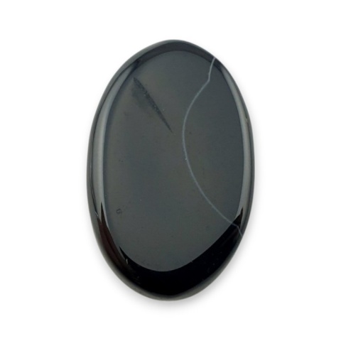 Onyks czarny kaboszon 23x15 mm nr 443