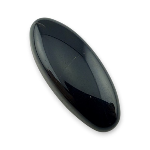 Onyks czarny kaboszon 27x11 mm nr 490