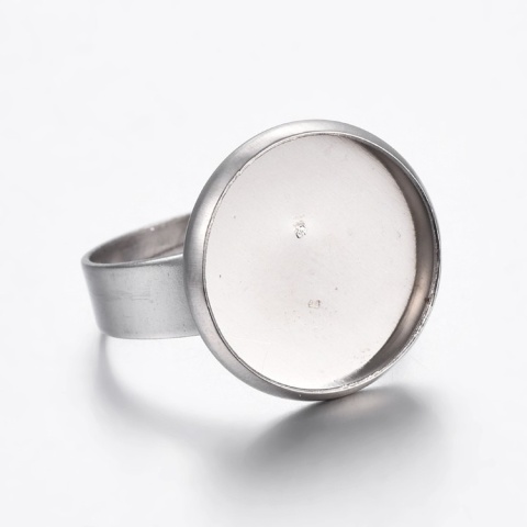 Pierścionek baza kaboszonu stal szlachetna 14 mm 1 szt.