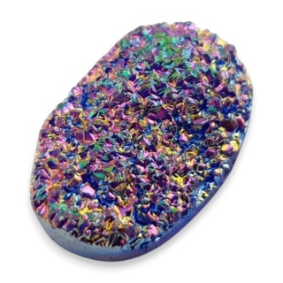 Kwarc tytanowy kaboszon 27x17 mm nr 98