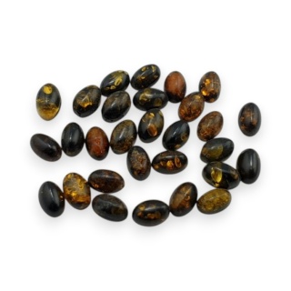 Bursztyn bałtycki kaboszon 6x4 mm 1 szt zielony