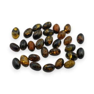 Bursztyn bałtycki kaboszon 6x4 mm 1 szt zielony