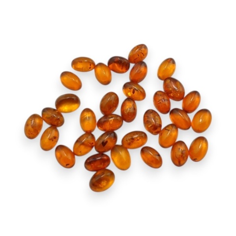 Baltic amber cabochon 6x4 mm 1 pc