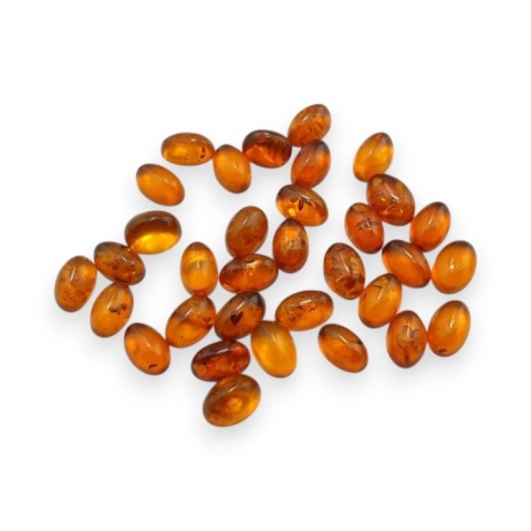 Baltic amber cabochon 6x4 mm 1 pc