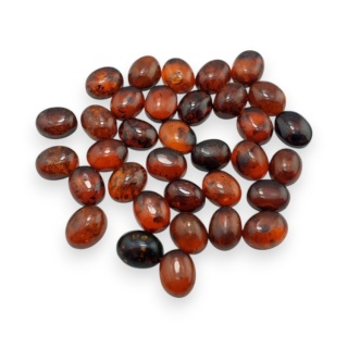 Baltic amber cabochon 8.5-9x7 mm 1 pc cherry
