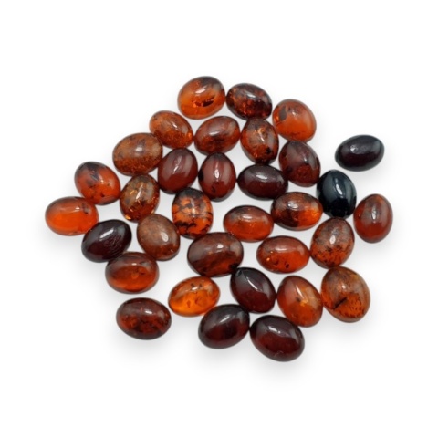 Baltic amber cabochon 8x6 mm 1 pc cherry
