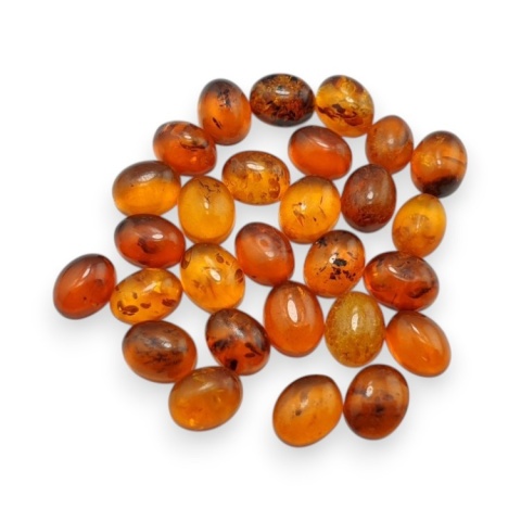 Baltic amber cabochon 8x6 mm 1 pc