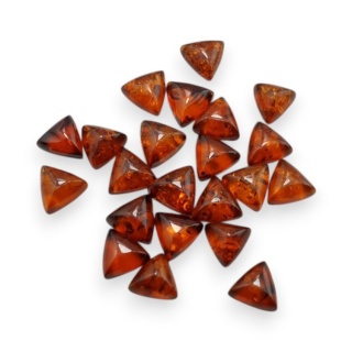 Baltic amber cabochon trillion approx. 6x6 mm 1 pc. cognac