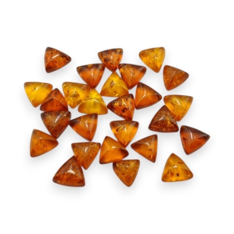 Baltic amber cabochon trillion approx. 6x6 mm 1 pc.