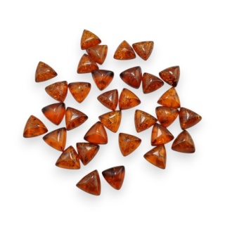 Baltic amber cabochon trillion approx. 7x7 mm 1 pc cognac