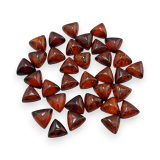 Baltic amber cabochon trillion approx. 7x7 mm 1 pc cherry