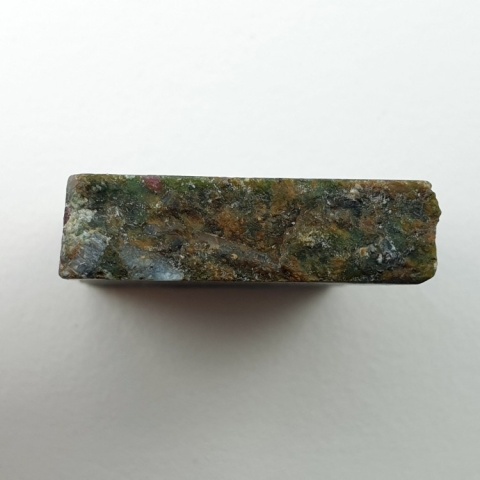 Ruby in fuchsite cut raw 22x22 mm no 136