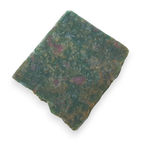 Rubin w fuchsycie cięty surowy 27x22 mm nr 64