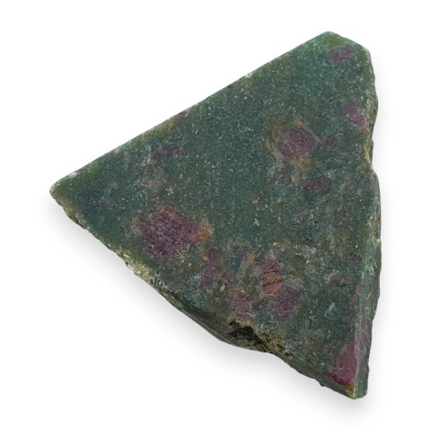 Rubin w fuchsycie cięty surowy 27x26 mm nr 128