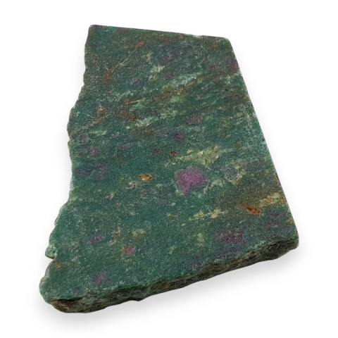 Rubin w fuchsycie cięty surowy 33x30 mm nr 89