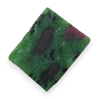 Zoisyt z rubinem cięty surowy 21x17 mm nr 190