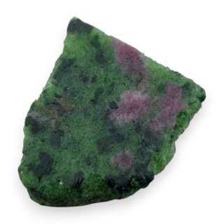 Zoisyte with ruby cut raw 21x17 mm no 196