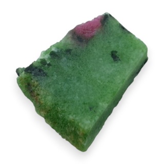 Zoisyte with ruby cut raw 21x18 mm no 208