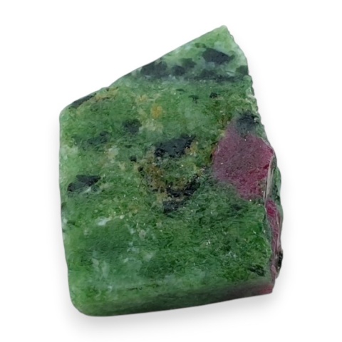 Zoisyte with ruby cut raw 22x17 mm no 202