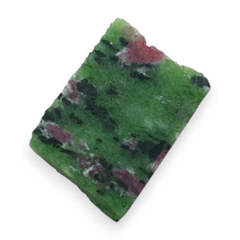 Zoisyte with ruby cut raw 23x17 mm no 108