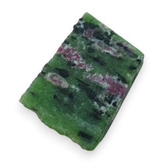 Zoisyt z rubinem cięty surowy 23x17 mm nr 187