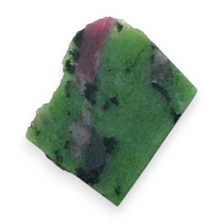 Zoisyt z rubinem cięty surowy 23x20 mm nr 182