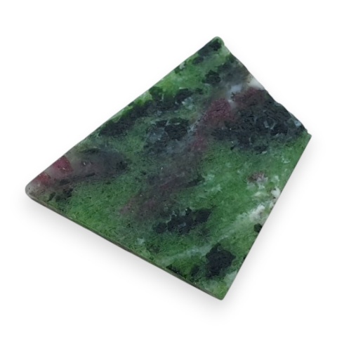 Zoisyte with ruby cut raw 25x21 mm no 130