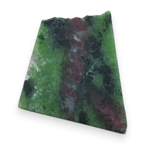 Zoisyte with ruby cut raw 25x21 mm no 130